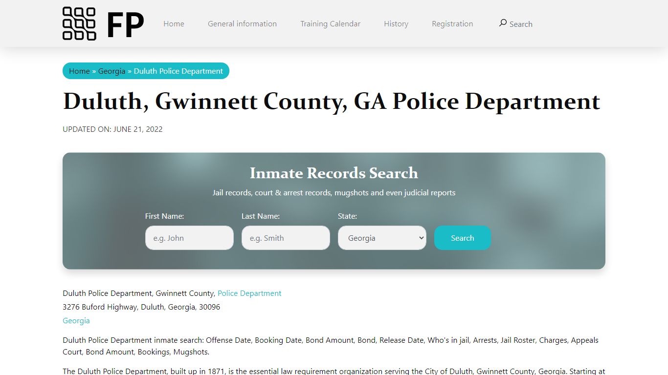 Duluth, GA Police - City Jail Inmates, Arrests